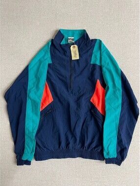 Vintage Moving Comfort USA Made Colorblock Half-Zip Windbreaker Jacket